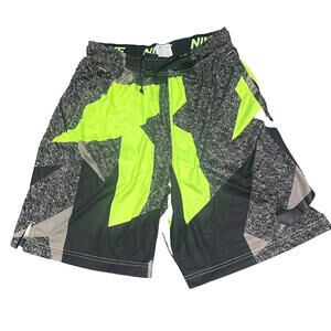 Nike Dri Fit Men L Large Highlighter Green Black Basketball Athletic Shorts